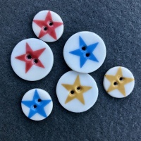 Assorted Star Buttons Small and Smaller Medium